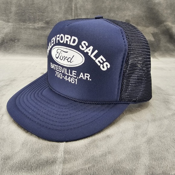 Vintage Bailey Ford Sales Batesville AR Trucker Hat Navy Blue Mesh Snapback Cap - Picture 2 of 11
